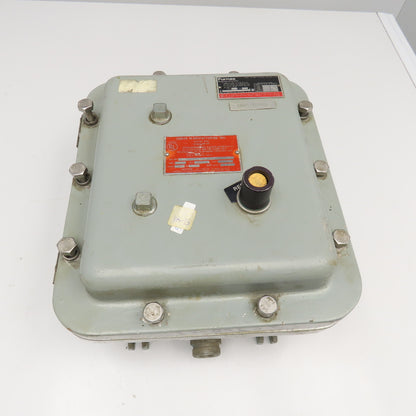 509-B0D 27A Size 1 600V Motor Starter 120V Coil Furnas Hazardous Location Box