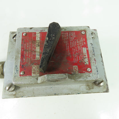 Allen Bradley 600-TEX5 Ser D Nema 7 & 9 Haz Location Manual Motor Starter Switch
