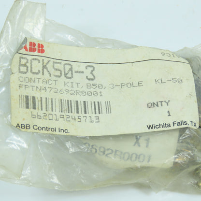ABB BCK50-3 Contact Kit B50 3-Pole KL-50