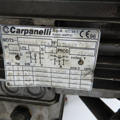 Bonfiglioli C412 P P100 12.4:1 Ratio Brake Gear Motor 2.2/2.6kW 220/440V 50/60Hz
