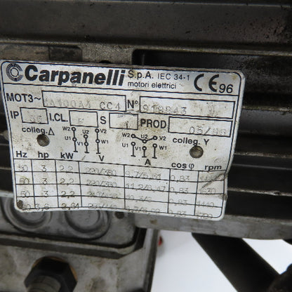 Bonfiglioli C412 P P100 12.4:1 Ratio Brake Gear Motor 2.2/2.6kW 220/440V 50/60Hz