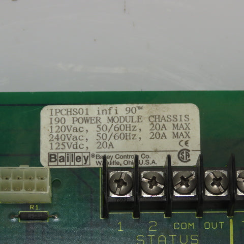 ABB Baily IPCHS01 infi 90 Power Module Chassis Board 120-240VAC 125VDC