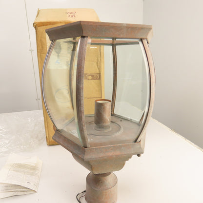 Kichler 9967-OB Olde Brick 100W Post Mount Light Clear Beveled Glass NEW