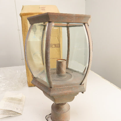 Kichler 9967-OB Olde Brick 100W Post Mount Light Clear Beveled Glass NEW