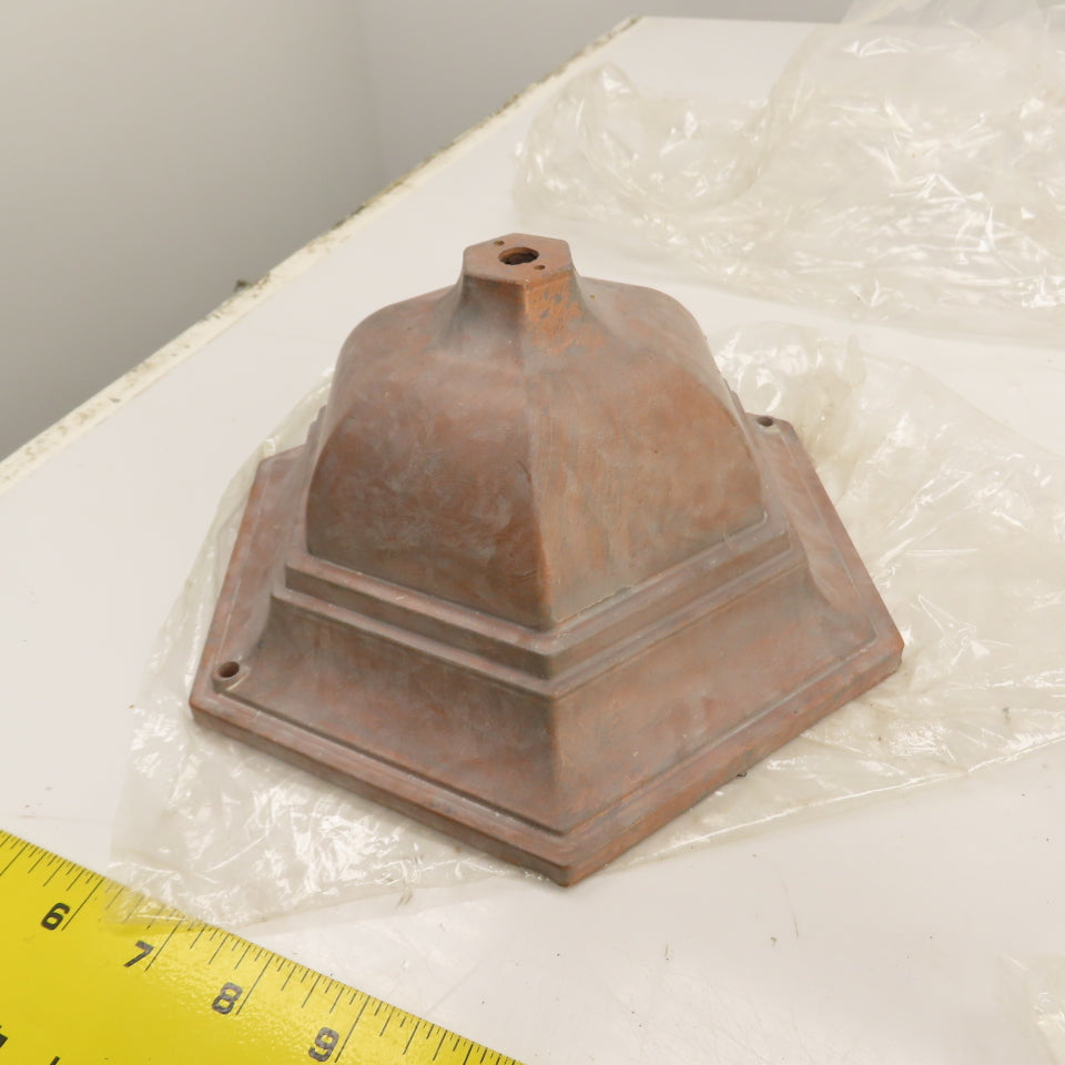 Kichler 9967-OB Olde Brick 100W Post Mount Light Clear Beveled Glass NEW