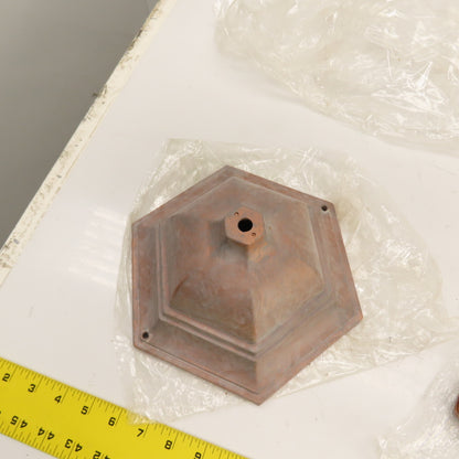 Kichler 9967-OB Olde Brick 100W Post Mount Light Clear Beveled Glass NEW