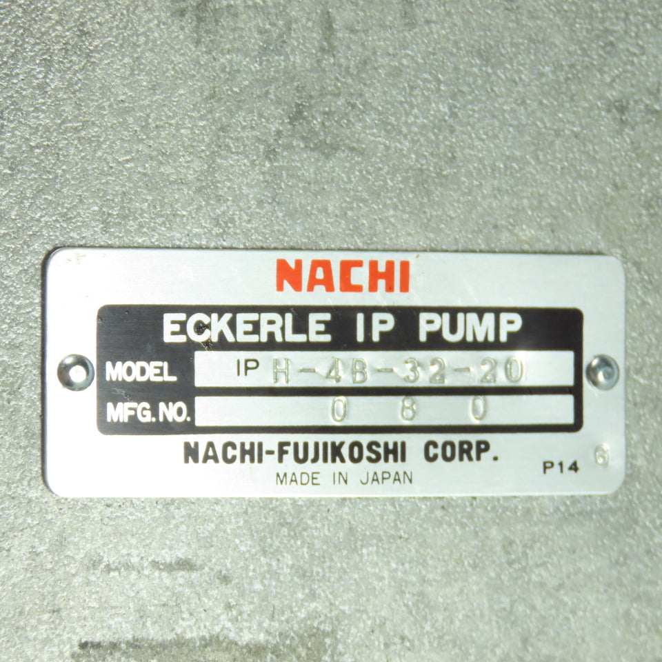 Nachi IP H-4B-32-20 Eckerle IP Pump Hydraulic Pump 1" Shaft