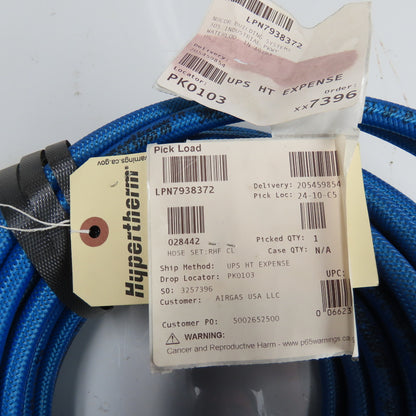 Hypertherm 028442 Plasma Hose Assy 3/8" 50' Length 34PL-06 250PSI