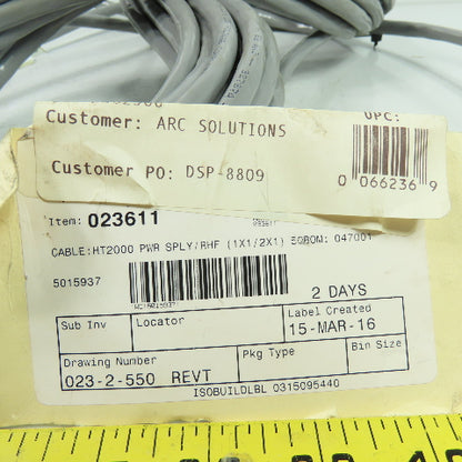 Hypertherm 023611 HT2000 Power Supply/RHF Cable 1x1/2x1 40' OAL