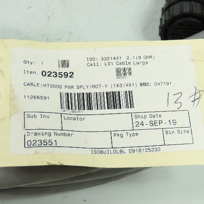 Hypertherm 023592 HT2000 Power Supply/MOT-V 1x3/4x1 Cable 75' OAL 37-Pin Plugs