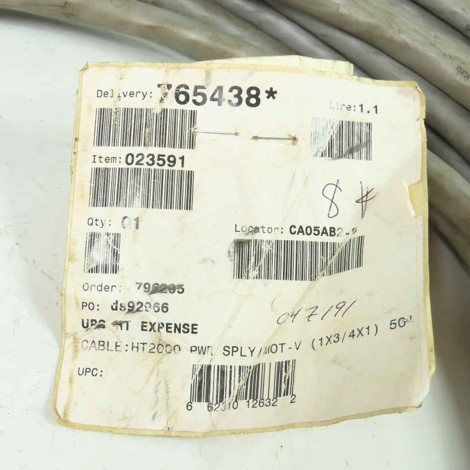 Hypertherm 023591 HT2000 Power Supply/MOT-V 1x3/4x1 Cable 50' OAL 37-Pin Plugs