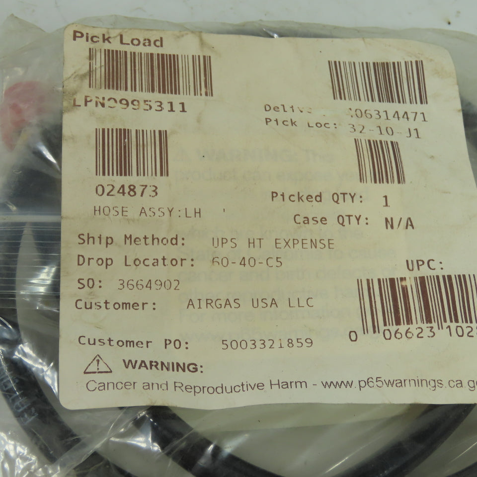 Hypertherm 024873 Hose Assembly "A" Left Hand Earclip 2'