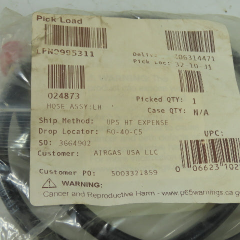 Hypertherm 024873 Hose Assembly "A" Left Hand Earclip 2'
