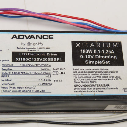 Advance XI180C125V200BSF1M 120/277V LED Electronic Driver Dimming Ballast