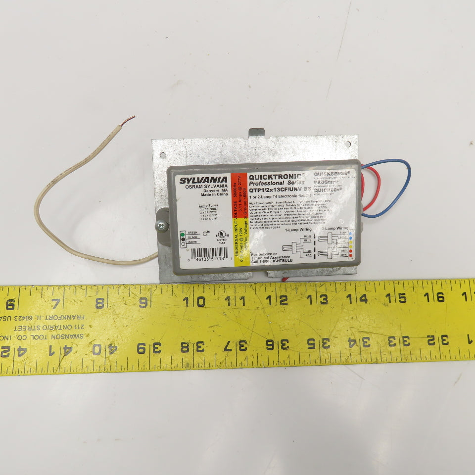 Sylvania QTP1/2X13CF/UNV-BS Quicktronic 1 Or 2 Lamp Electric Ballast 120/277V