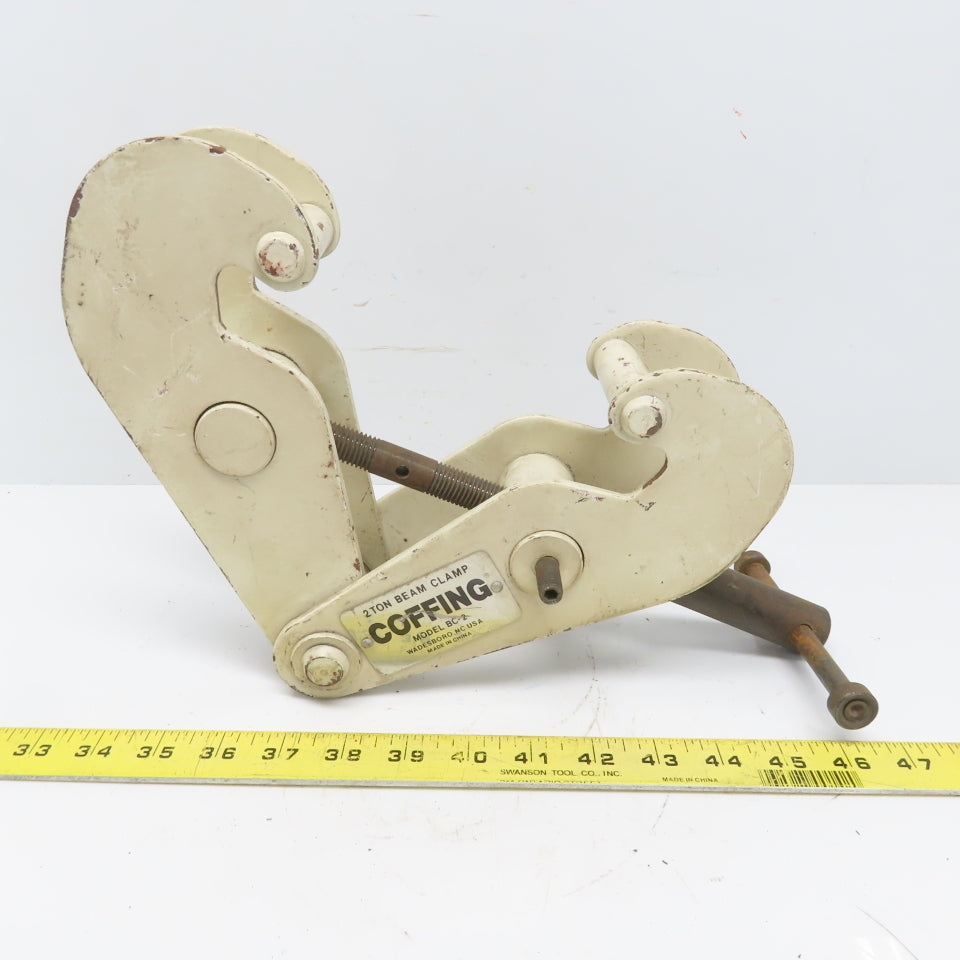 Coffing Model BC-2 2 Ton Hoist Beam Hanging Clamp