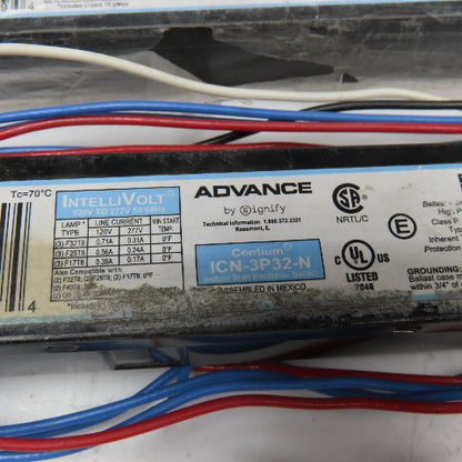 Philips Advance ICN-3P32-N-35I 120/277V 3 Lamp Ballast Unused Lot Of 3