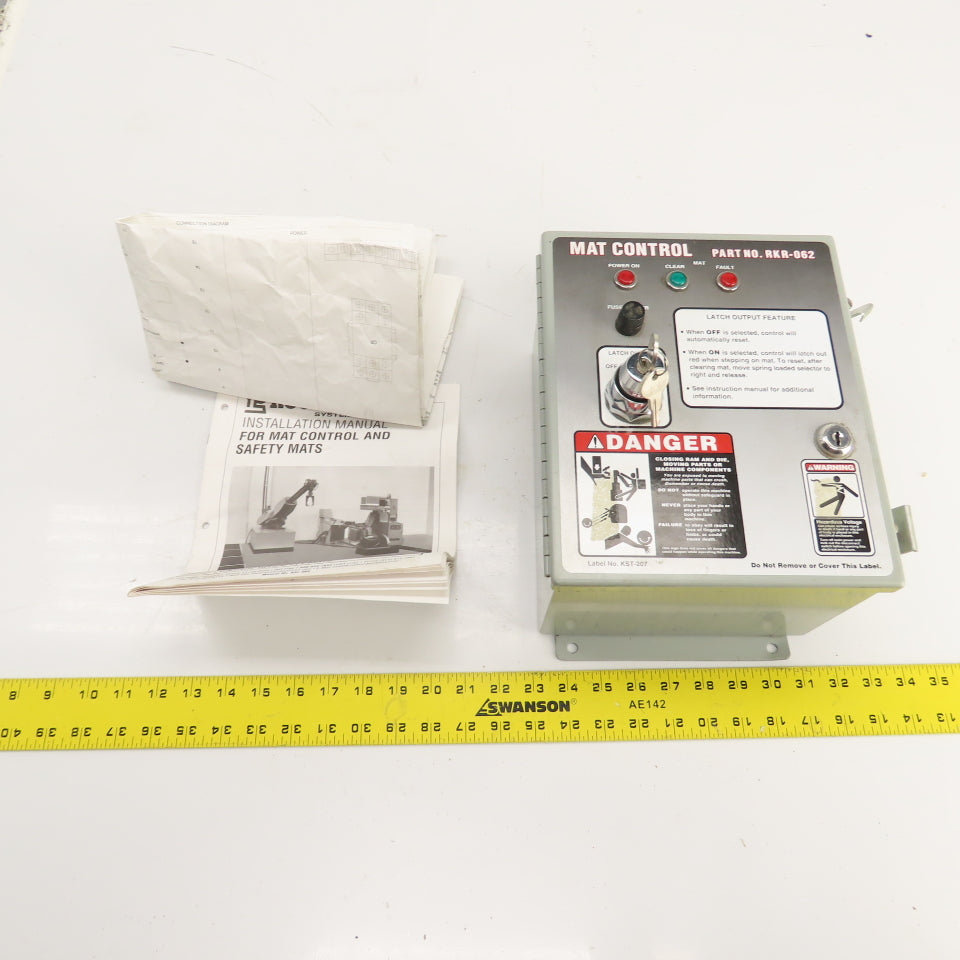 Rockford RKR-062 Safety Mat Control Box 120VAC W/ Manual & Drawing NEW