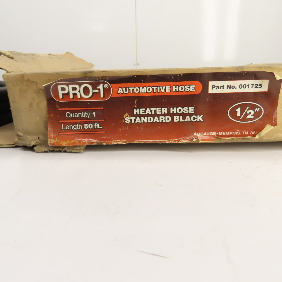 Automotive Hose 001725 Pro-1 1/2" x 50' Heater Hose Standard Black