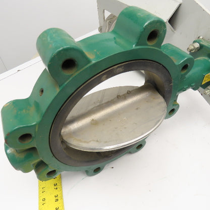8" Butterfly Valve W/ Pneumatic Piston Damper Actuator Spring Return 25PSI