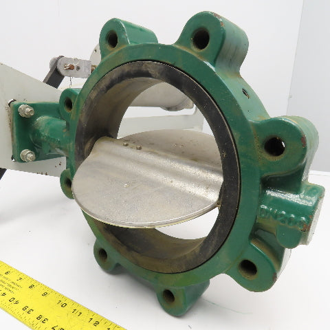 8" Butterfly Valve W/ Pneumatic Piston Damper Actuator Spring Return 25PSI