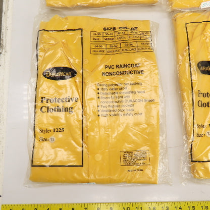 DuraWear 1225 Size XL PVC/Polyester Non-Conductive Raincoat 2-Piece Lot Of 7