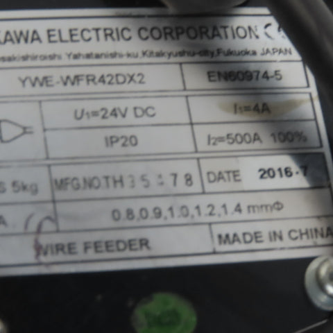 Yaskawa YWE-WFR42DX2 Tokinarc Wire Feed 24VDC Needs Repair