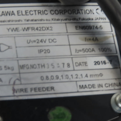 Yaskawa YWE-WFR42DX2 Tokinarc Wire Feed 24VDC Needs Repair
