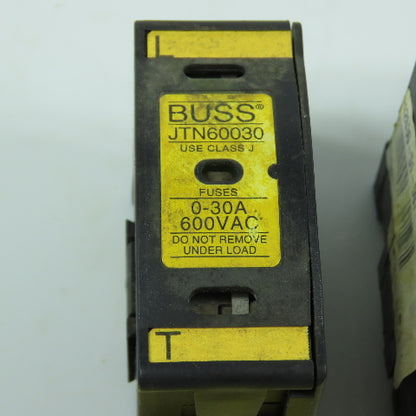 Buss JTN60030 30A 600V Single Pole Class J Fuse Holder Lot Of 4