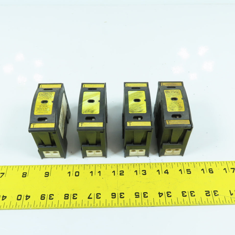 Buss JTN60030 30A 600V Single Pole Class J Fuse Holder Lot Of 4
