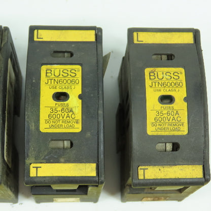 Buss JTN60060 35-60A 600V Single Pole Class J Fuse Holder Lot Of 5
