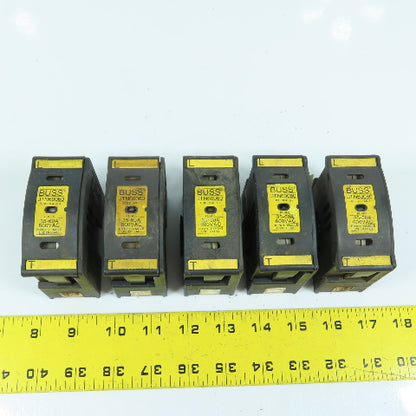 Buss JTN60060 35-60A 600V Single Pole Class J Fuse Holder Lot Of 5