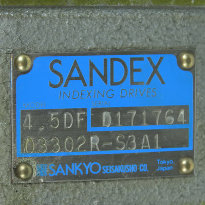 Sandex 03302R-S3A1 4.5DF Indexing Drive Gearbox