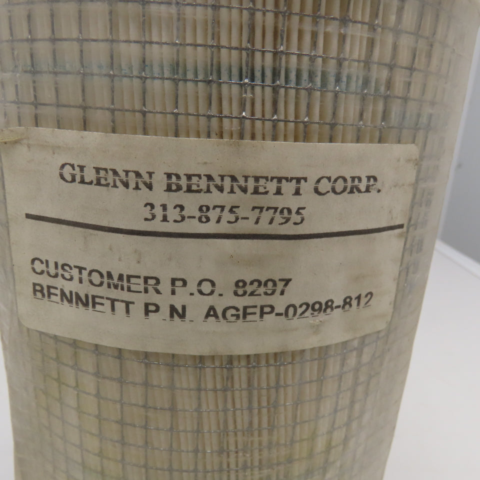Bennett AGEP-0298-812 6-1/2" OD x 4-1/2" ID 12" Tall Pleated Filter Cartridge