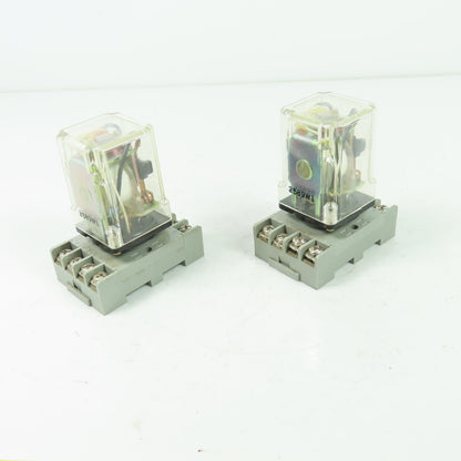Omron MK2EPN-UA-AC24 10A 230VAC Relay 24VDC Coil Lot of 2
