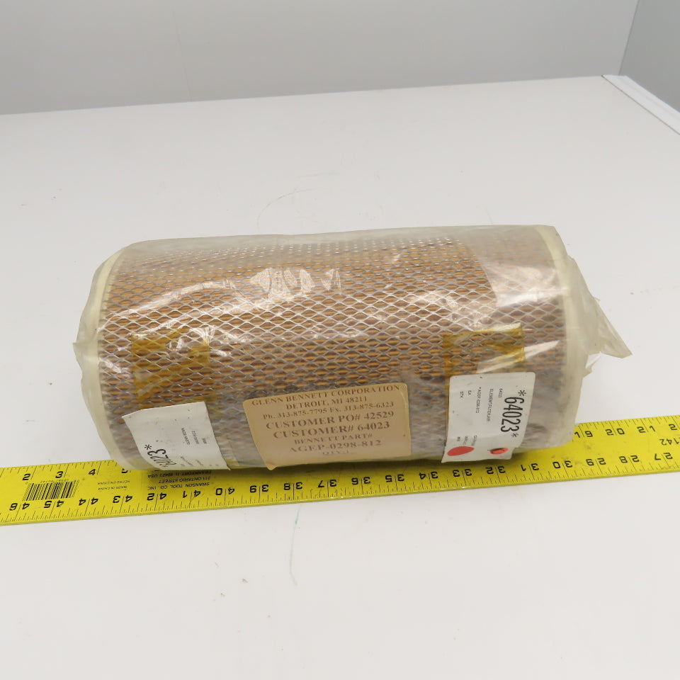 Bennett 64023 6-1/2" OD x 4-1/4" ID 12" Tall Pleated Air Filter Cartridge