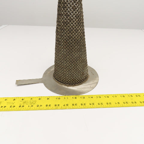 Glenn Bennett 4-1/2" ID x 17" OAL Witches Hat Cone Strainer Stainless Steel NOS