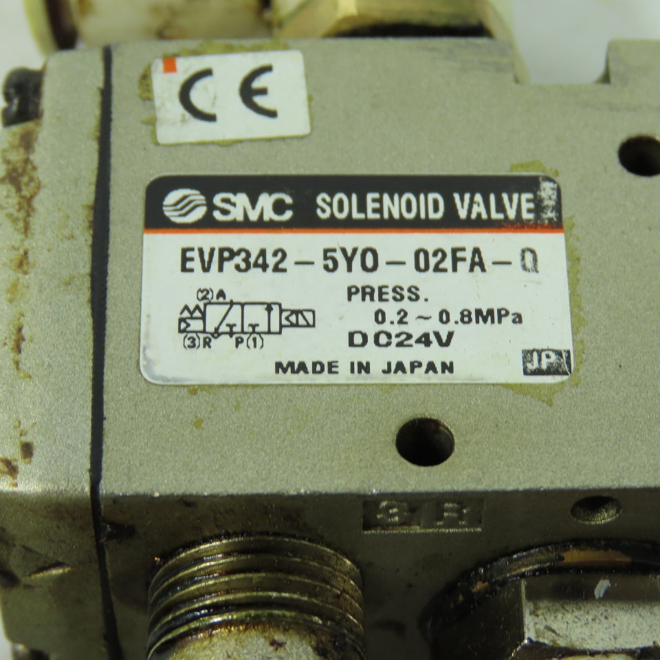 SMC EVP342-5Y0-02FA-Q Pneumatic Solenoid Valve 1/4" NPT 24VDC