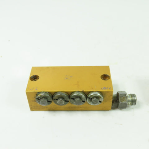 Lubrication Metering Manifold Lot Of (1) 4 Way & (2) 2 Way