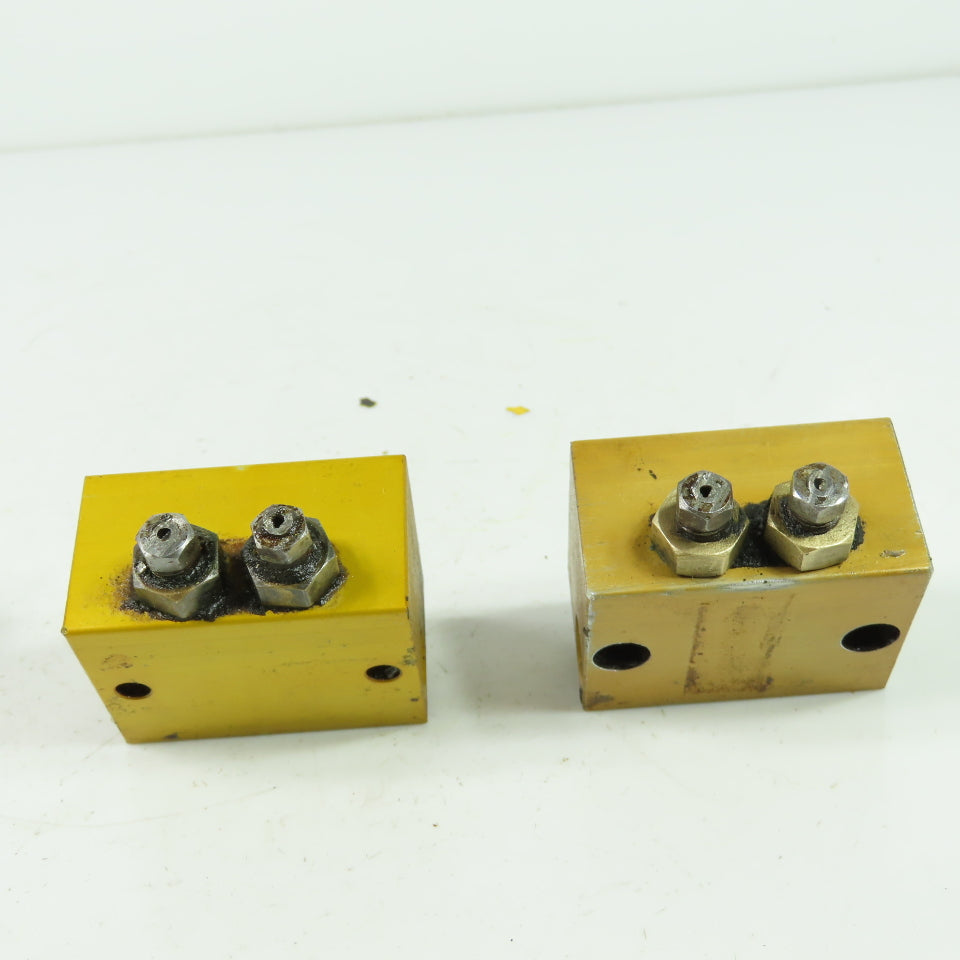 Lubrication Metering Manifold Lot Of (1) 4 Way & (2) 2 Way