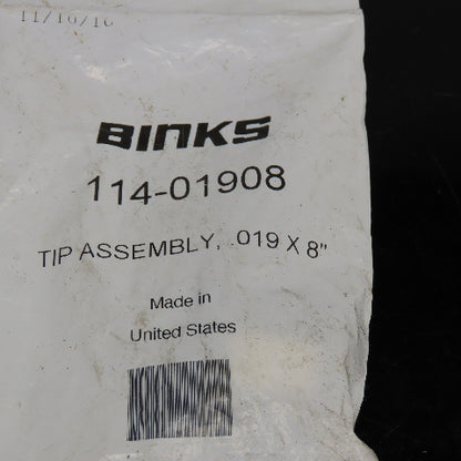 Binks 114-01908 114 Series Tip Assembly .019 x 8"