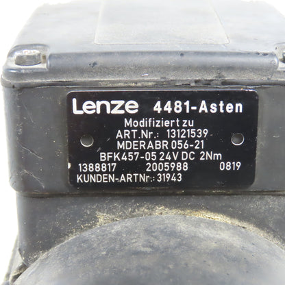 Lenze DERABR056-21 0.12kW AC Electric Motor 3400RPM 220/480V 3PH W/ 24VDC Brake