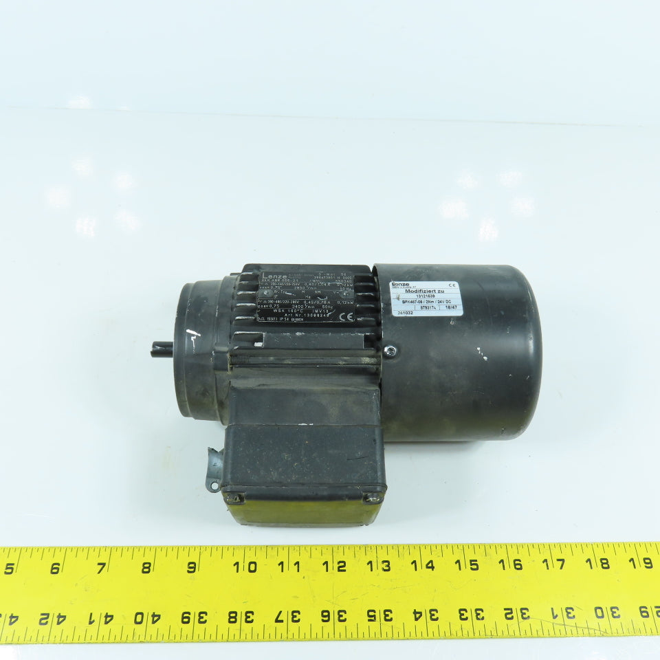 Lenze DERABR056-21 0.12kW AC Electric Motor 3400RPM 220/480V 3PH W/ 24VDC Brake