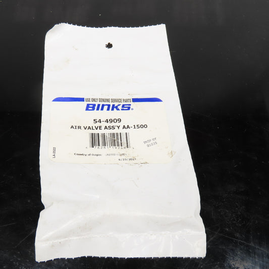 Binks 54-4909 Air Valve Assembly AA-1500 NIB