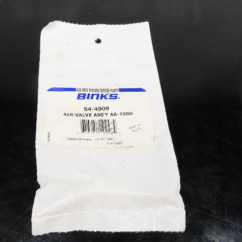 Binks 54-4909 Air Valve Assembly AA-1500 NIB