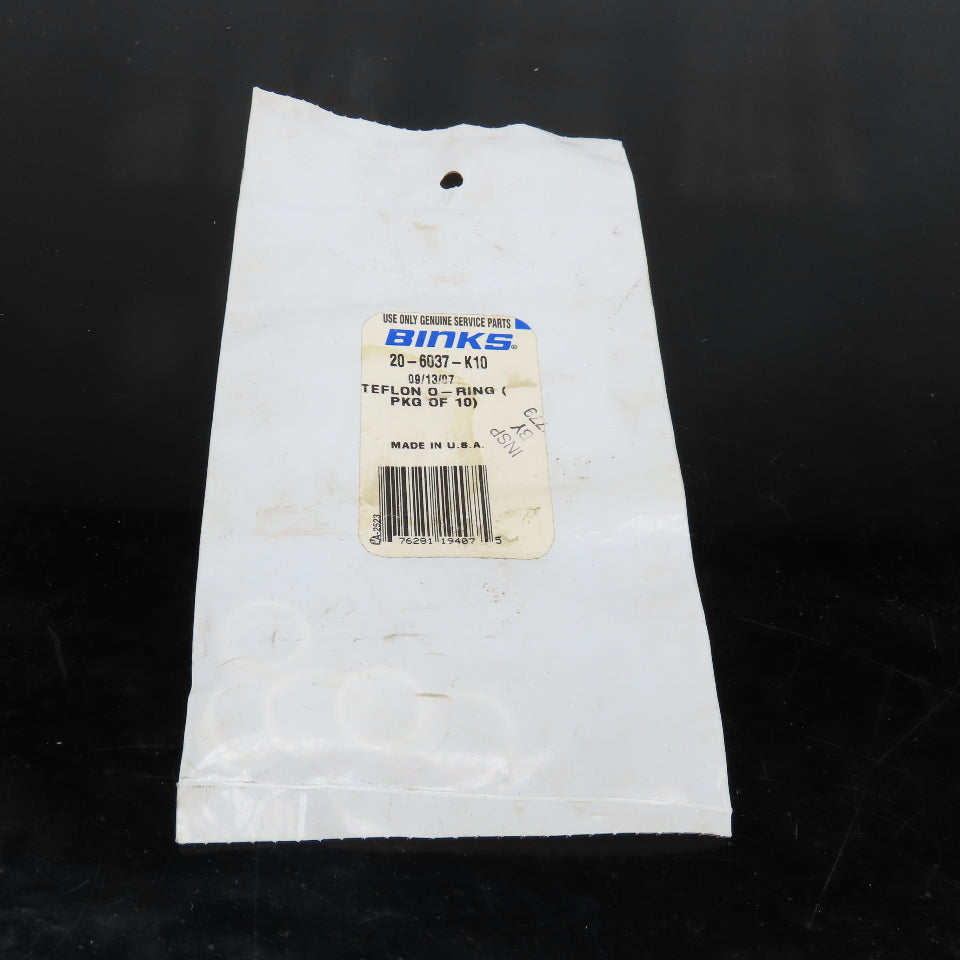 Binks 20-6037-K10 Teflon O-Ring Pack Of 10