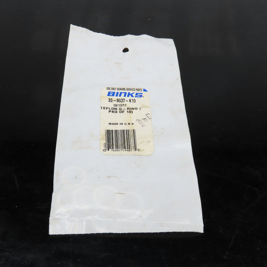 Binks 20-6037-K10 Teflon O-Ring Pack Of 10