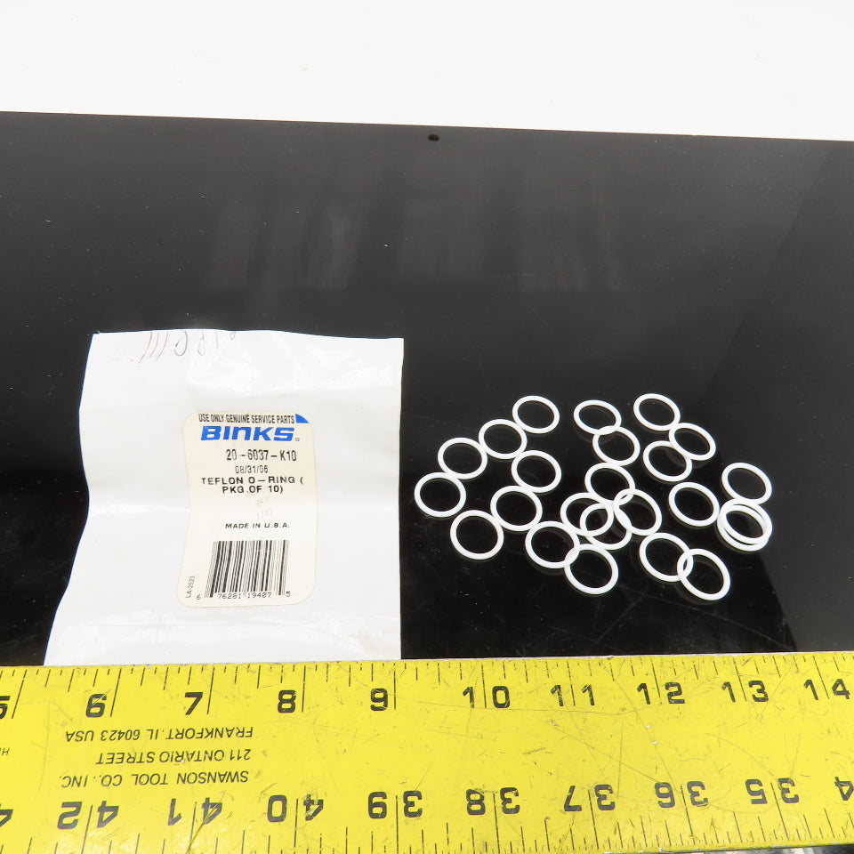 Binks 20-6037-K10 Teflon O-Ring Pack Of 24