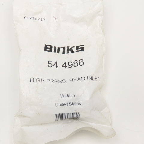 Binks 54-4986 High Pressure Head Inlet