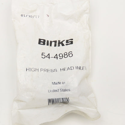 Binks 54-4986 High Pressure Head Inlet